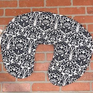 Navy & white floral paisley boppy removable cover